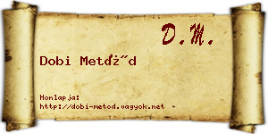 Dobi Metód névjegykártya